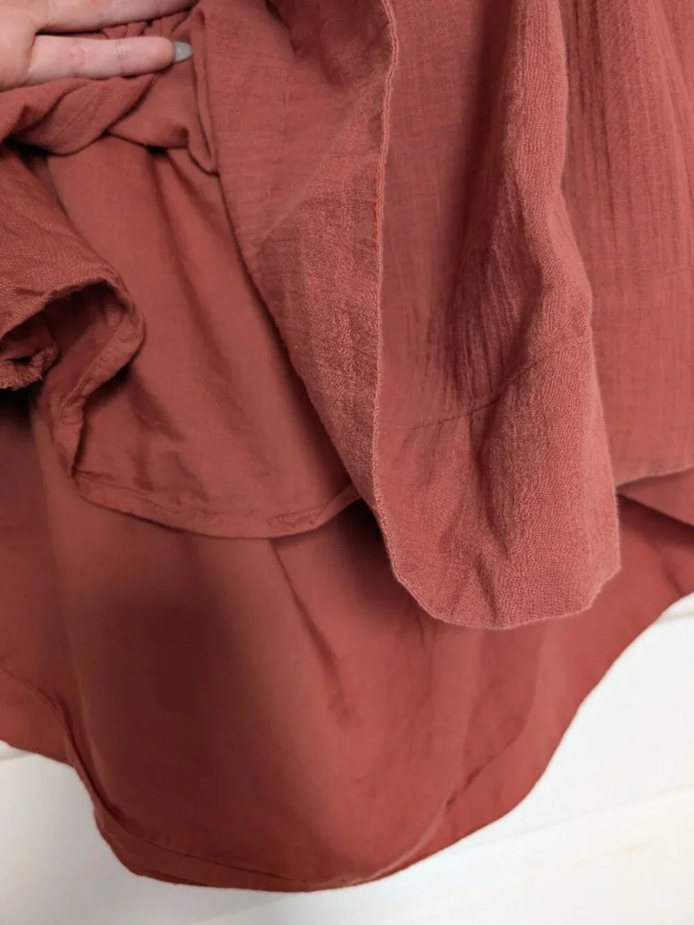 Free People Linen Baby Doll Dress Size Small *lined with pockets* - Picture 4 of 4